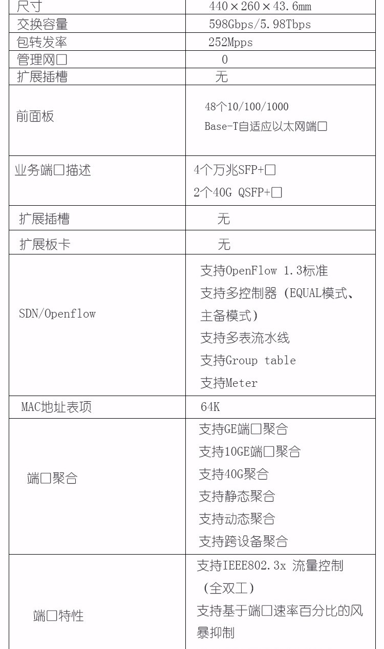 華三 54口千兆智能三層以太網交換機