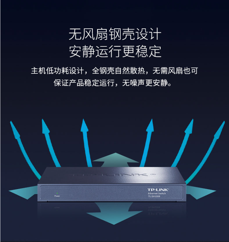 TP-LINK TL-SH1008 8口企業(yè)級2.5G交換機