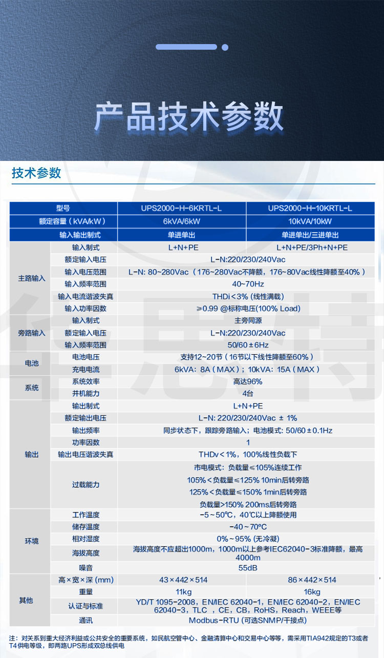 華為UPS不間斷電源 UPS2000-H-6KRTL-L